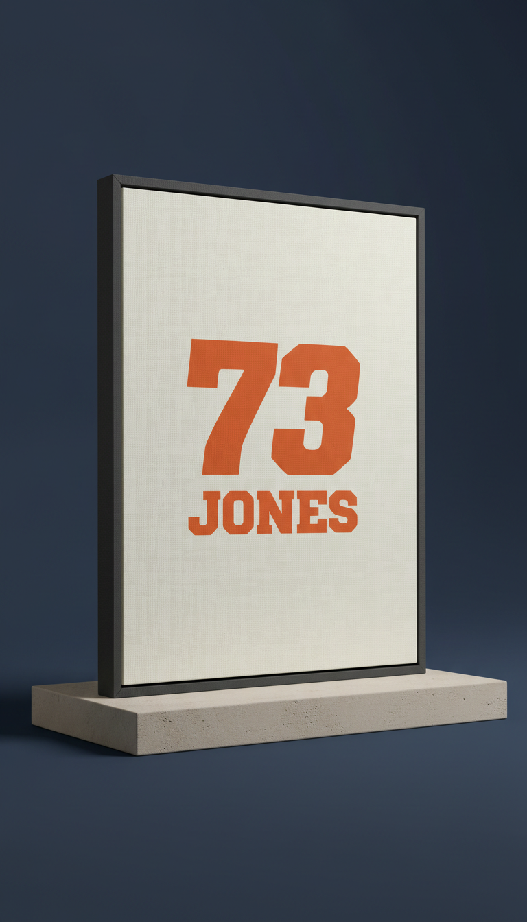 Motocross Canvas Print With Retro Orange